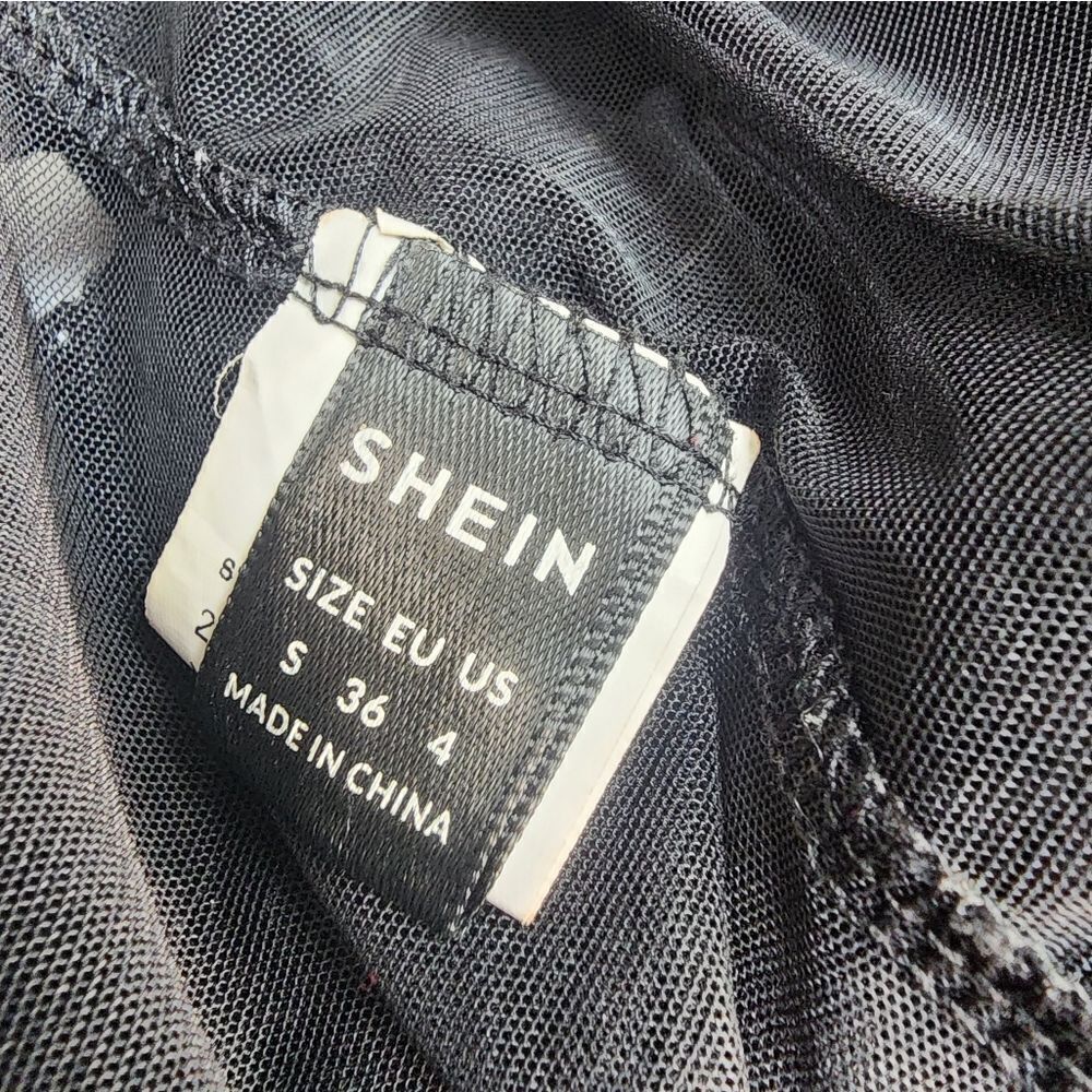 Shein Black Mesh Corset Bodysuit (S) - Picture 6 of 6